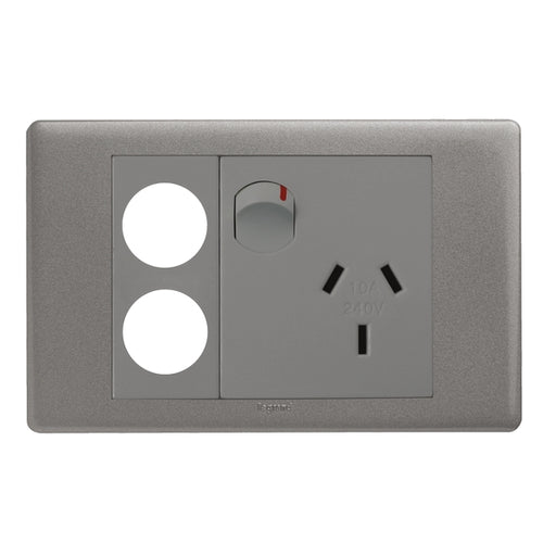 Legrand Excel Life Single Power Point Outlet With 2 Extra Function Holes, Available in 2 Colours