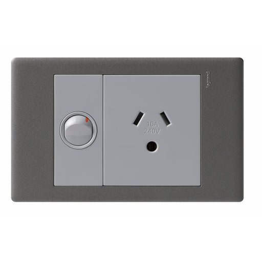 Legrand Excel Life Single Power Point Outlet With Round Earth, Available in 2 Colours