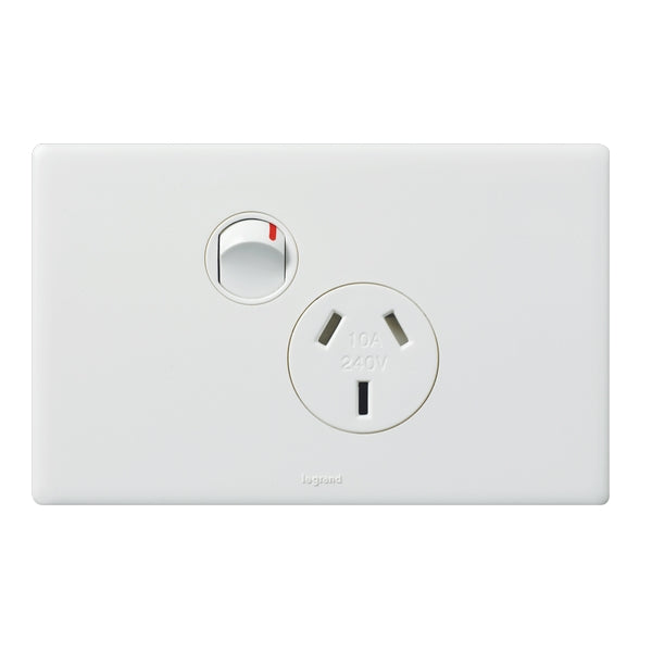 Legrand Excel Life Single Power Point Outlet, Available in 5 Colours