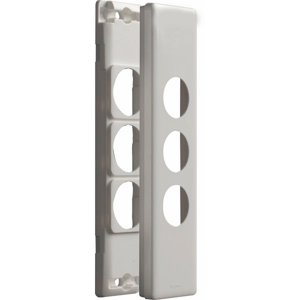 Legrand Excel Life 3 Gang Architrave Grid And Plate Assembly, Available In 3 Colours