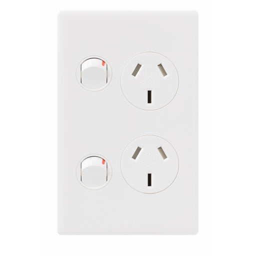 Legrand Excel Life Vertical Double Power Point Outlet, Available in 5 Colours