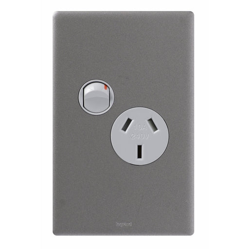 Legrand Excel Life Vertical Single Power Point Outlet, Available in 5 Colours