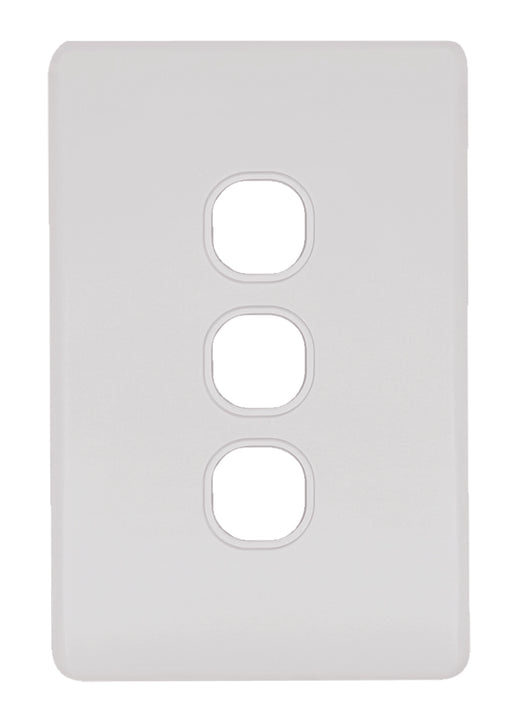 Flat Cat Slimline 3 Gang Grid And Plate Assembly