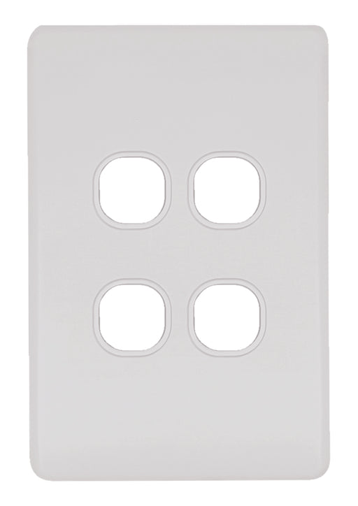 Flat Cat Slimline 4 Gang Grid And Plate Assembly