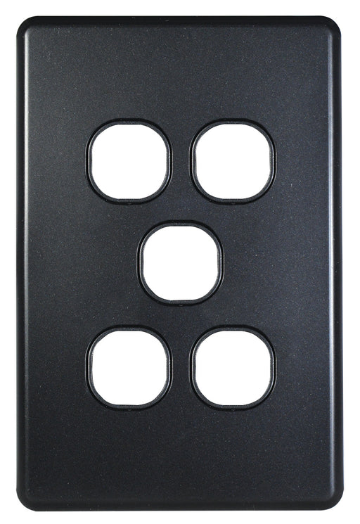 Flat Cat Slimline 5 Gang Grid And Plate Assembly