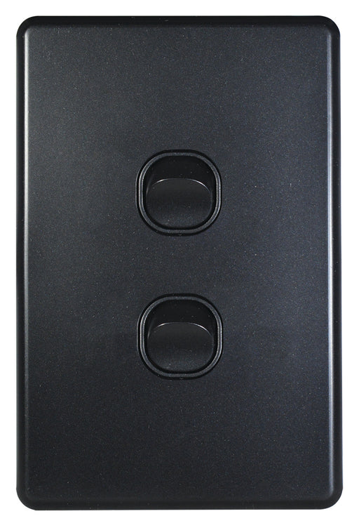 Flat Cat Slimline 2 Gang Complete Switch