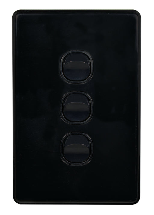 Flat Cat Slimline 3 Gang Complete Switch
