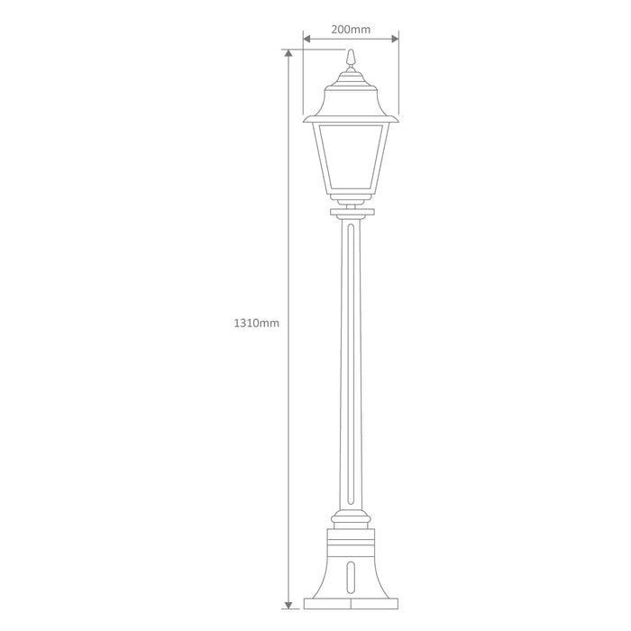 Domus Paris - Single Head Short Traditional Post