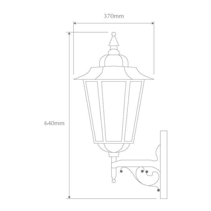 Domus Turin Large - Up Facing Traditional Wall Light