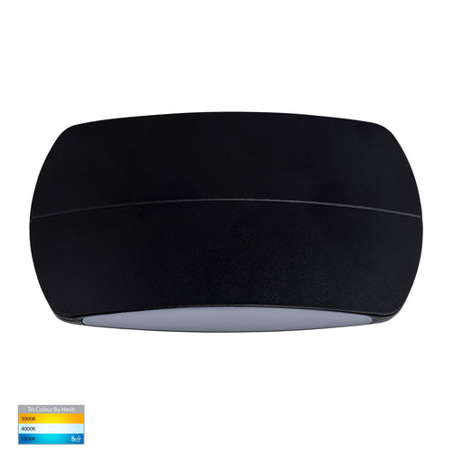 Cara TRI Colour LED Up & Down Wall Light Black