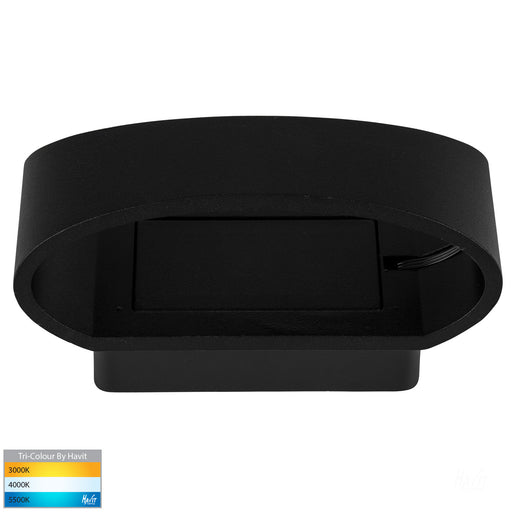 Luxe TRI Colour LED Up & Down Wall Light Black