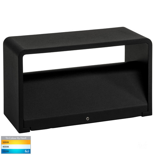 Mia TRI Colour LED Up & Down Wall Light Black