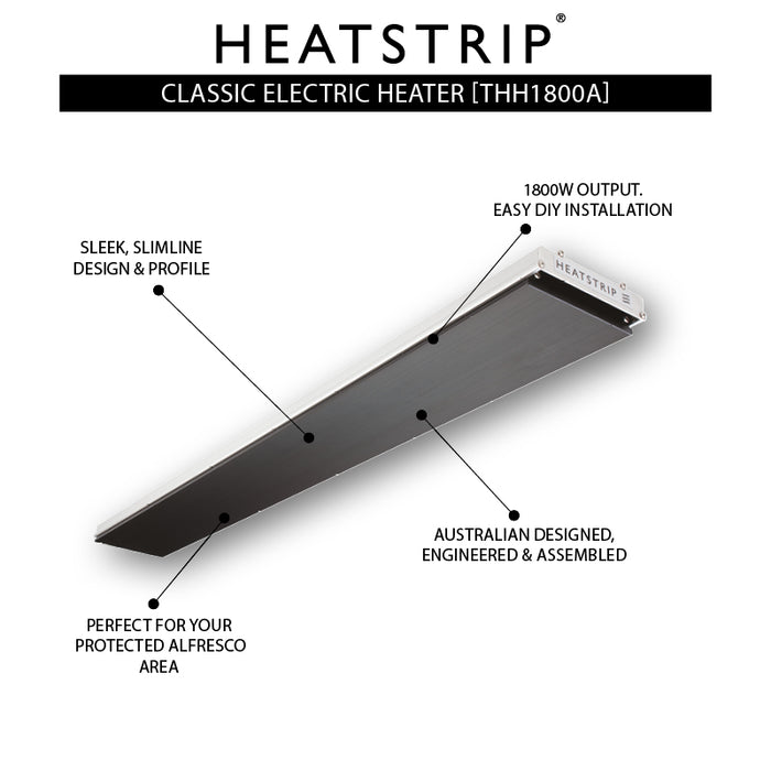 Heatstrip 1800W Radiant Outdoor Heater THH1800A
