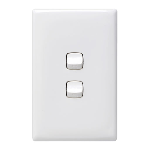 HPM Linea 2 Gang Switch - Cover Plate Only, Variety of Finishes