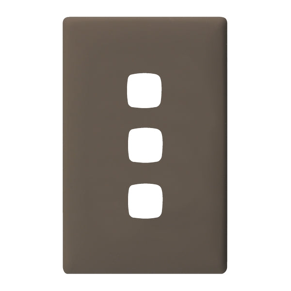 HPM Linea 3 Gang Switch - Cover Plate Only, 9 Colour Finishes