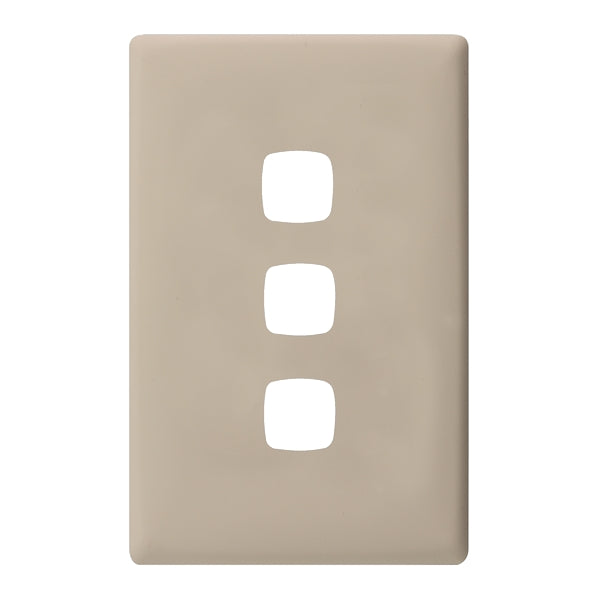 HPM Linea 3 Gang Switch - Cover Plate Only, 9 Colour Finishes