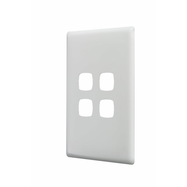 HPM Linea 4 Gang Switch - Cover Plate Only, 9 Colour Finishes