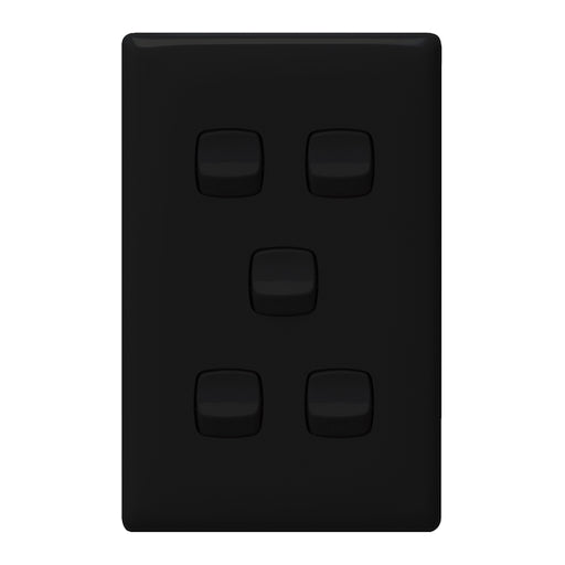 HPM Linea 5 Gang Flush Switch