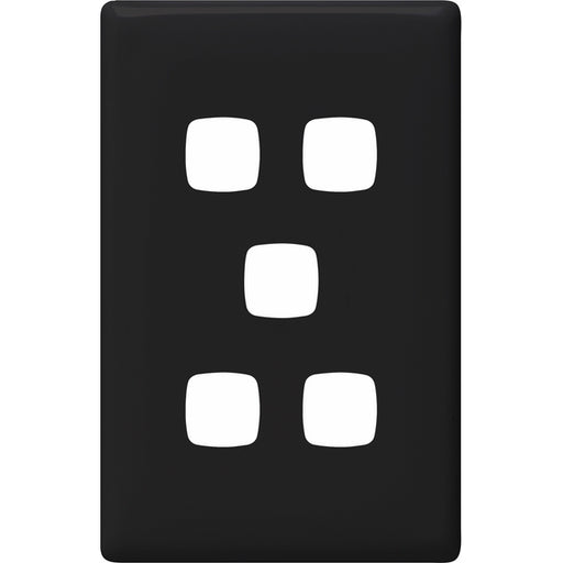 HPM Linea 5 Gang Switch - Cover Plate Only, Variety of Finishes