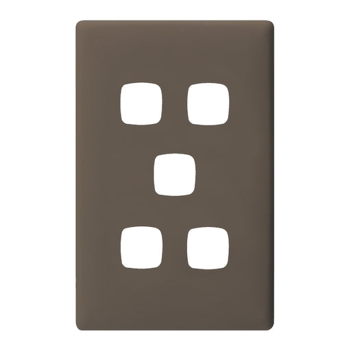 HPM Linea 5 Gang Switch - Cover Plate Only, Variety of Finishes