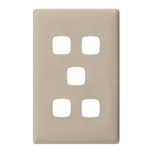 HPM Linea 5 Gang Switch - Cover Plate Only, Variety of Finishes