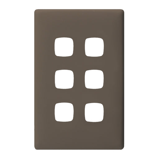 HPM Linea 6 Gang Switch - Cover Plate Only, Variety of Finishes