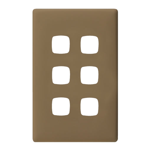 HPM Linea 6 Gang Switch - Cover Plate Only, Variety of Finishes