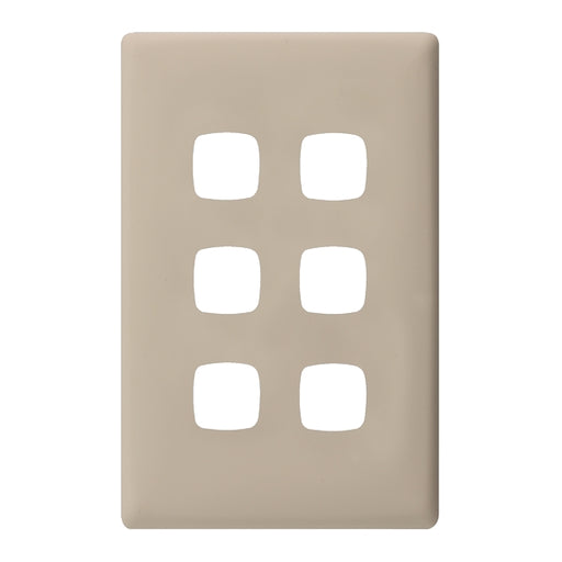 HPM Linea 6 Gang Switch - Cover Plate Only, Variety of Finishes