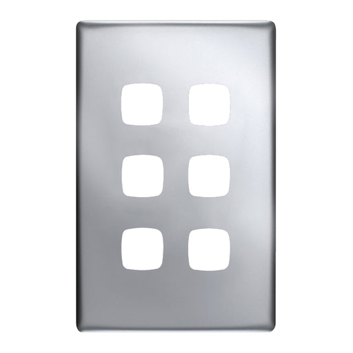 HPM Linea 6 Gang Switch - Cover Plate Only, Variety of Finishes