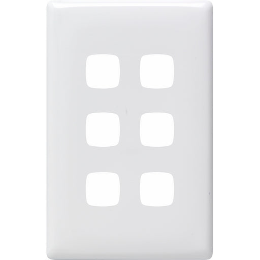 HPM Linea 6 Gang Switch - Cover Plate Only, Variety of Finishes