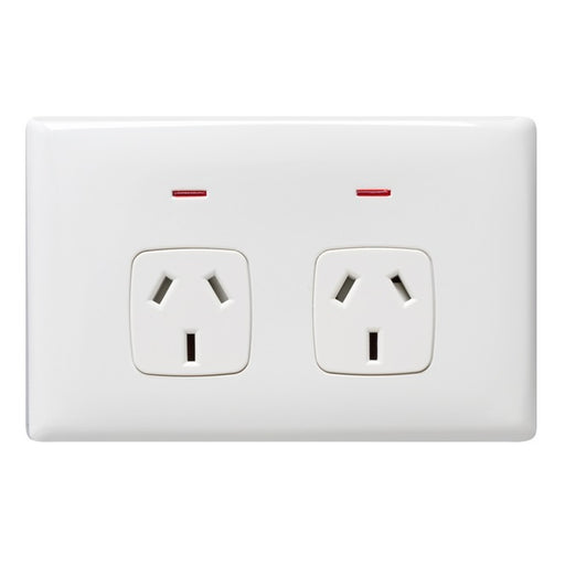 HPM Linea Double Power Point Outlet 10a Autoswitched