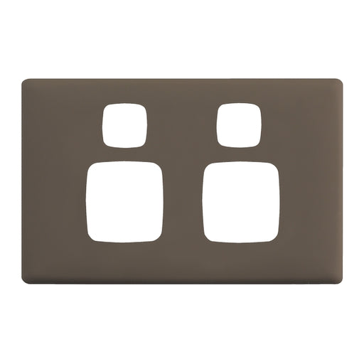 HPM Linea Double Switch Socket - Cover Plate Only, Variety of Finishes