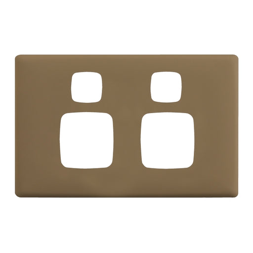 HPM Linea Double Switch Socket - Cover Plate Only, Variety of Finishes