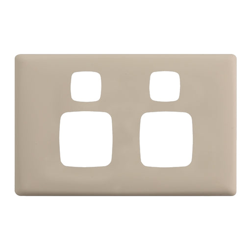 HPM Linea Double Switch Socket - Cover Plate Only, Variety of Finishes