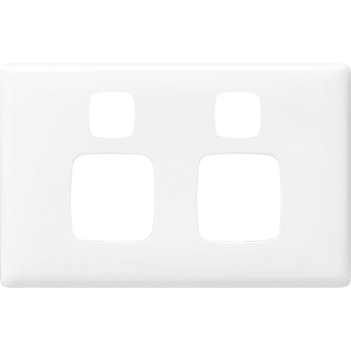 HPM Linea Double Switch Socket - Cover Plate Only, Variety of Finishes