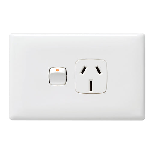HPM Linea Single Power Point Outlet 15a