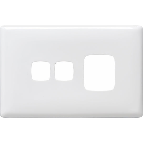 HPM Linea Single Switch Socket With Extra Switch - Cover Plate Only, Variety of Finishes