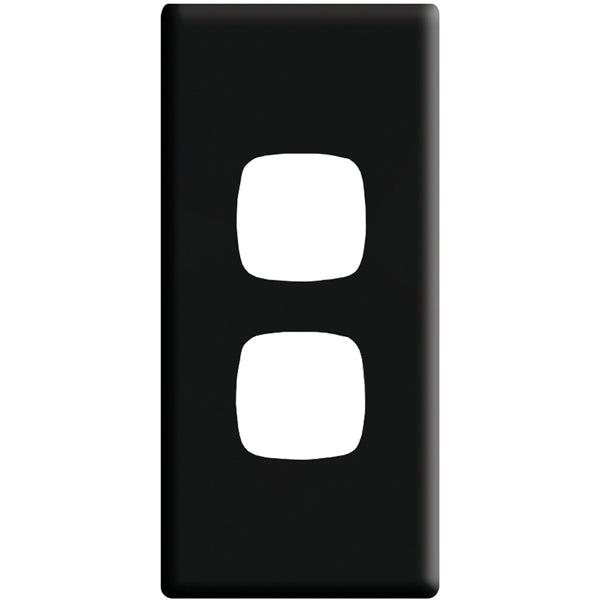 HPM Linea 2 Gang Architrave Switch - Cover Plate Only, 8 Colour Finishes