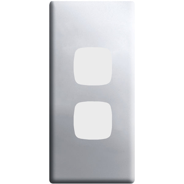 HPM Linea 2 Gang Architrave Switch - Cover Plate Only, 8 Colour Finishes
