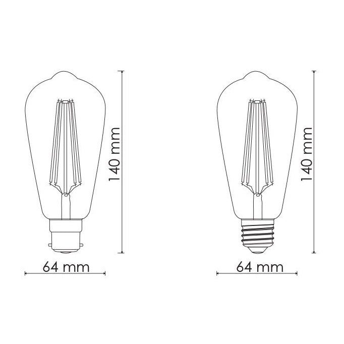 Vintage Deco 8W Dimmable LED Filament Lamp