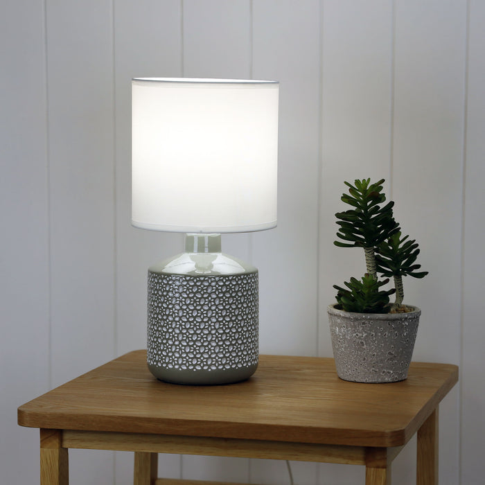 Celia | Embossed Ceramic Table Lamp