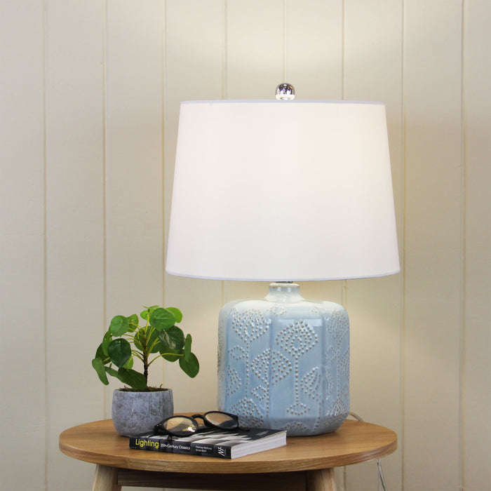 Bikki | Embossed Ceramic Table Lamp