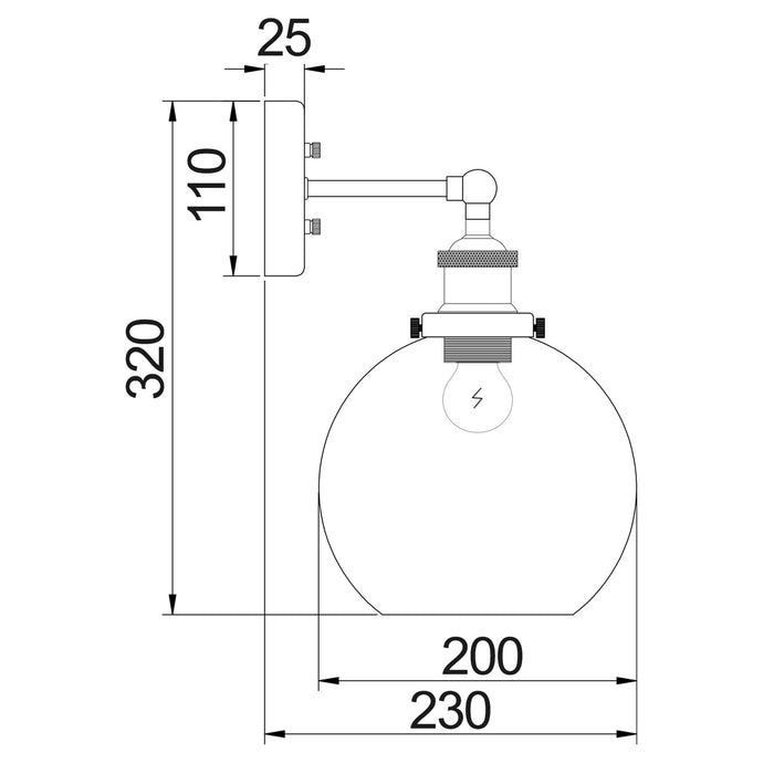 PESINI Wine Glass Wall Light