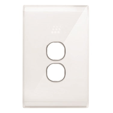 Powermesh 2 Button Switch Cover (To Suit 2 Button Multi Purpose Switches)