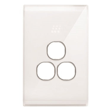 Powermesh 3 Button Switch Cover (To Suit 3 Button Multi Purpose Switches)