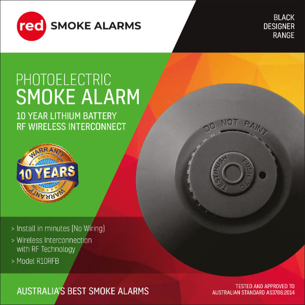 RED 10 Year RF Wireless Smoke Alarm