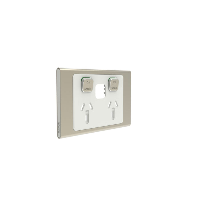 Clipsal Iconic Double Power Point Outlet - Skin Only