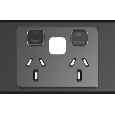 Clipsal Iconic Styl Connected Twin Powerpoint With Extra Switch Cover Only