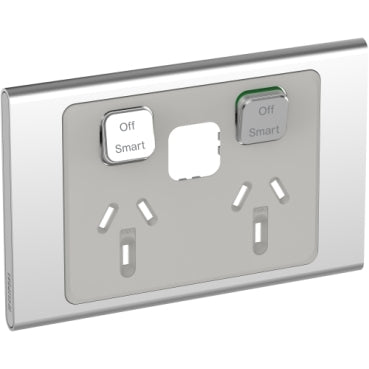Clipsal Iconic Styl Connected Twin Powerpoint With Extra Switch Cover Only