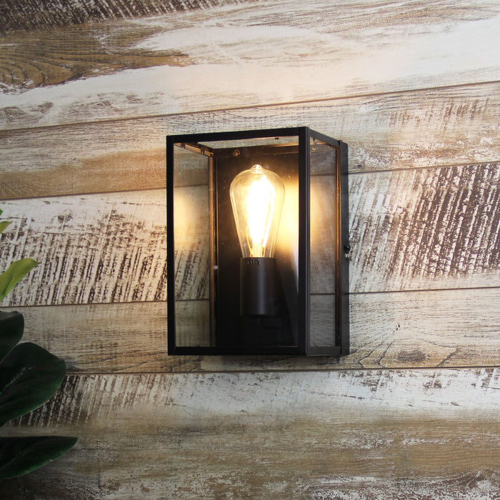 Eaton Urban Retro Wall Light With Clear Glass